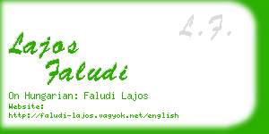 lajos faludi business card